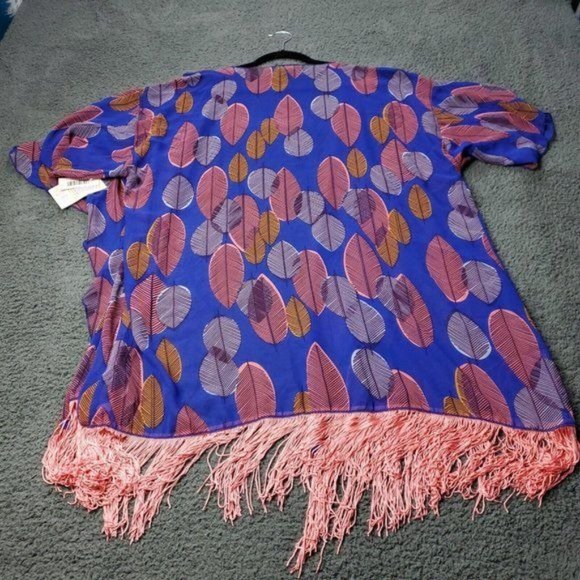 NEW LulaRoe Monroe Kimono Cardigan L Large Multicolor - Picture 2 of 8